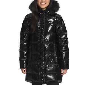 The North Face Girls North Down 600 Fill Parka Winter Coat Size M (10) Black NWT